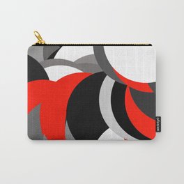 black white grey red geometric digital art Carry-All Pouch | Geometric, Cycles, White, Preto, Black, Branco, Grey, Red, Vermelho, Negro 