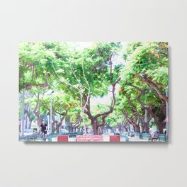Tel Aviv - Rothschild Blvd. Metal Print | Urban, Trees, Scenery, Tlv, Israel, Green, Color, Photo, Avenue, Telaviv 