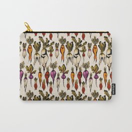Don't forget your roots Carry-All Pouch | Beet, Drawing, Vegetarian, Cute, Botanical, Butts, Radish, Food, Daikon, Eatme 