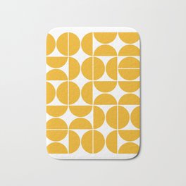 Mid Century Modern Geometric 04 Yellow Badematte | Curated, Pop Art, Yellow, Scandinavian, Yellowpattern, Modern, Abstract, Graphicdesign, Midcentury, Vector 