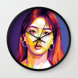 TWICE Jihyo Wall Clock | Jeongyeon, Popart, Jihyo, Mina, Sana, Twice, Graphicdesign, Nayeon, Dahyun, Chaeyoung 