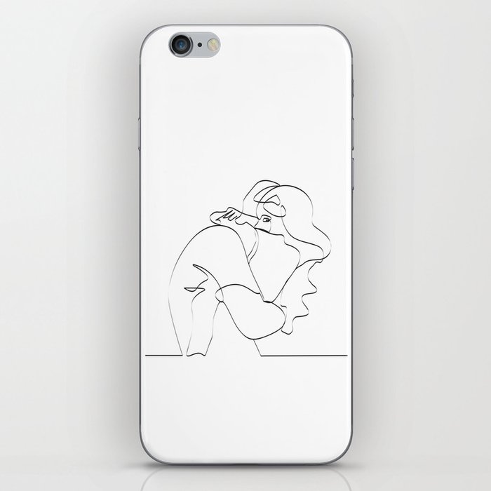 Couple Continuous Line Draw Iphone Skin By Draw4you Society6