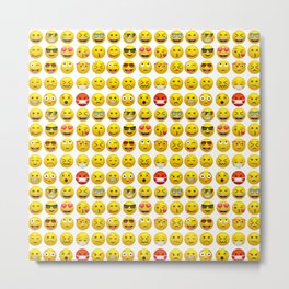 Yellow smile emoticon emoji pattern 2 Metal Print | Angry, Emoticonpattern, Yellowpattern, Yellow, Smileemoticon, Emotion, Smiles, Graphicdesign, Emojipattern, Sunglass 