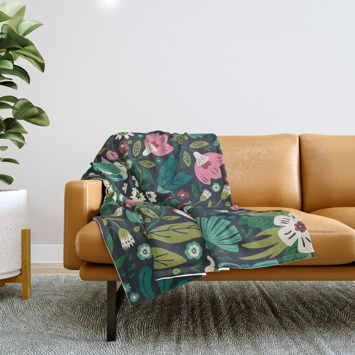 Forest Friends Throw Blanket by Anna Deegan | Society6