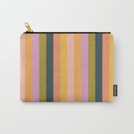Olive Apricot - Fall Stripes Carry-All Pouch | Digital, Fall, Boho, Color, Graphicdesign, Pattern, Halloween, 70S, Retro, Minimal 
