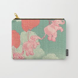 Floating Elephants Carry-All Pouch | Illustration, Funny, Animal, Children 