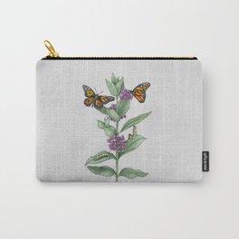 Monarch Butterfly Life Cycle Carry-All Pouch | Milkweed, Monarch, Drawing, Metamorphosis, Graphite, Caterpillar, Monarque, Realism, Figurative, Butterfly 