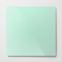 Pastel Mint Green Minimalist Solid Color Block Spring Summer Metal Print | Photo, Minimal, Color, Modern, Neutral, Neutrals, Scandi, Solid, Digital, Solids 
