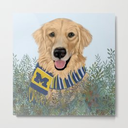 Michigan Golden Metal Print | Petportrait, College, Dog, Michigan, Goldenretriever, Michiganstate, Painting, Dogs 
