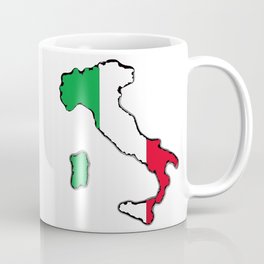 Italy Map with Italian Flag Coffee Mug | Graphicdesign, Italian, Flags, Pompeii, Rome, Alfaromeo, Havocgirl, Maps, Mediterranean, Michaelangelo 