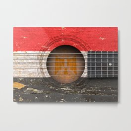 Old Vintage Acoustic Guitar with Egyptian Flag Metal Print | Graphicdesign, Egyptian, Political, Guitarist, Acousticguitar, Egypt, Guitar, Egyptianmusic, Egyptianguitar, Music 
