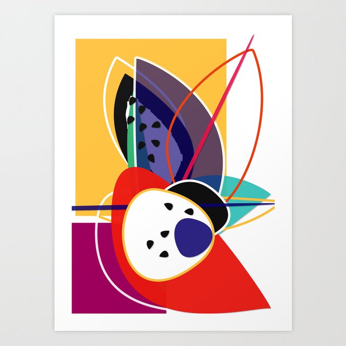Abstract Composition Of Superimposed Geometric Shapes Exotic