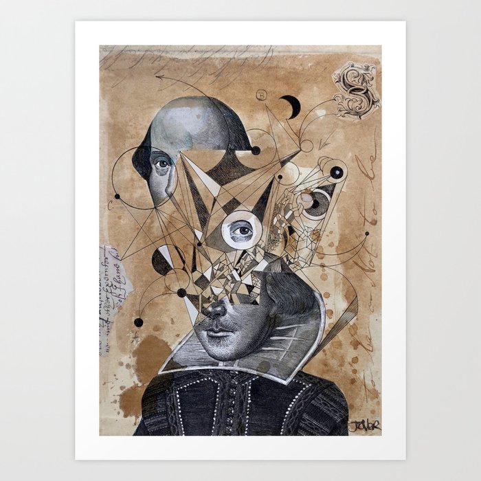 Shakespeare As An Abstract Concept Art Print By Louijoverart