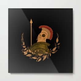 This is Sparta! Metal Print | Leaf, Pottery, Warrior, Greek, Drawing, Leaves, Ares, Mithology, Ancient, Greece 