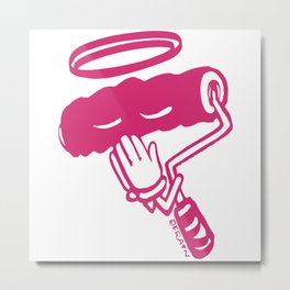 Pink Holy Paint Roller Pray For Our Souls Metal Print | Prayer, Streetartist, Holyroller, Drawing, Paintroller, Art, Streetart, Ripart, Efrain, Christian 