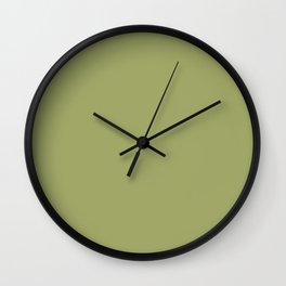 Moss Green | Solid COlour Wall Clock | Khaki, Bright, Color, Forest, Watercolour, Simple, Solidcolour, Outdoor, Plain, Grass 
