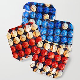 Baseball American Flag - For Baseball Lovers Coaster