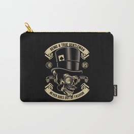 BEING A TRUE GENTLEMAN NEVER GOES OUT OF FASHION Carry-All Pouch | Old, Gentleman, Lady, For Man, Fashion, Skull, Beautiful, Party, Bow Tie, Princess 