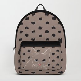 Cat stare Backpack | Eyes, Pattern, Pinknose, Whiteliner, Blackpaint, Dots, Ink Pen, Kitty, Digital, Snout 