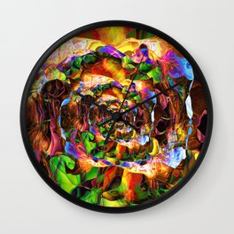 3d-Mix-5-5spiral Wall Clock | Pattern, Spiral, 3D, Colorful, Rainbow, Op Art, Fractal, Digital, Hypnotic, Maximalism 