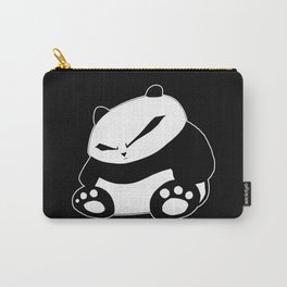 Angry Panda Carry-All Pouch | Black and White, Animal, Vector, Funny 