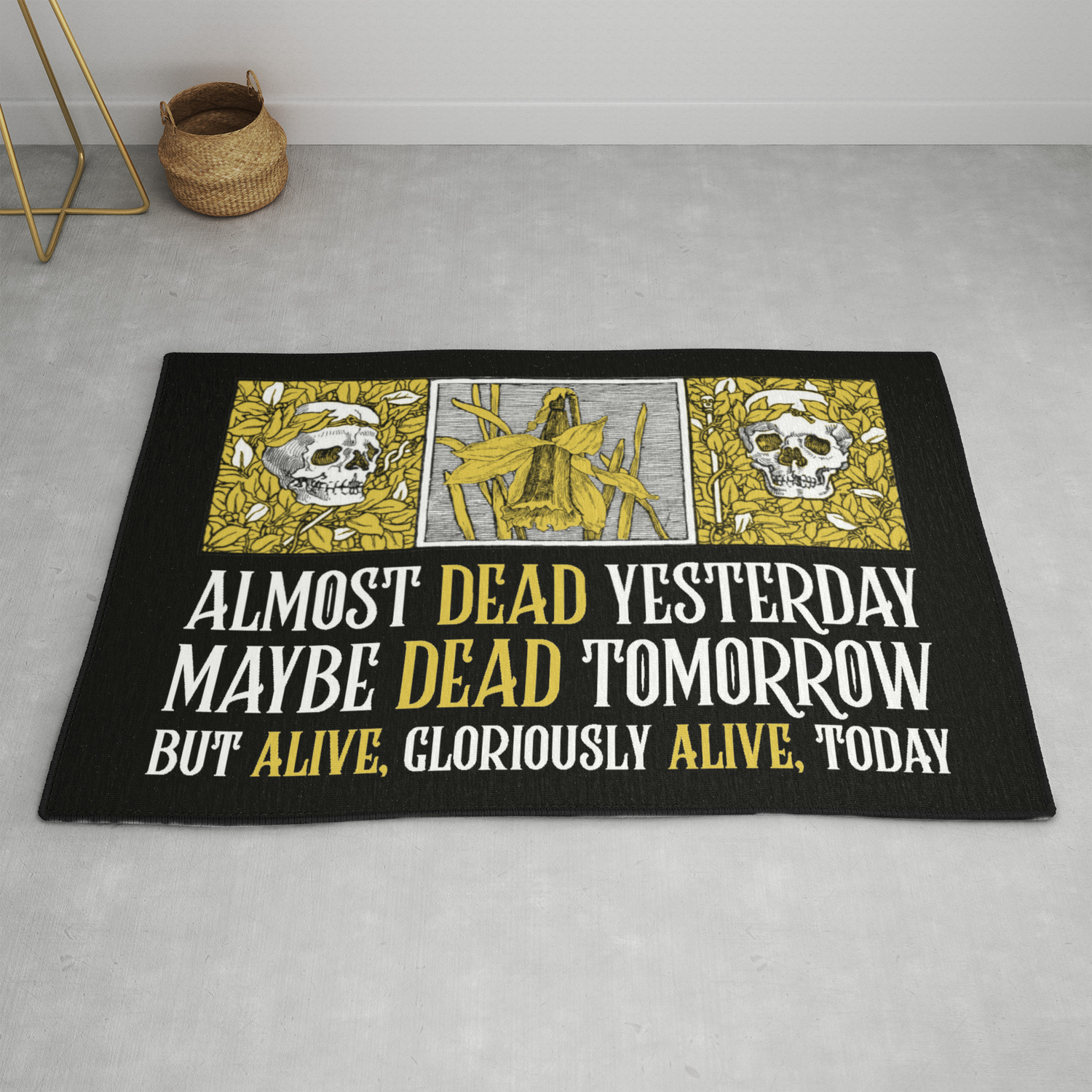 Wheel Of Time Mat Cauthon Quote Robert Jordan Almost Dead Yesterday Rug By Rgbandit Society6