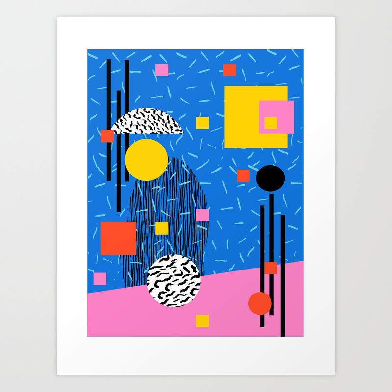Crank 80s Retro Throwback Minimal Abstract Painting Memphis