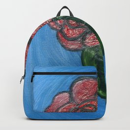 Two Roses Backpack | Oil, Roseart, Rose, Rosepainting, Redrose, Oilpainting, Boldcolors, Painting 