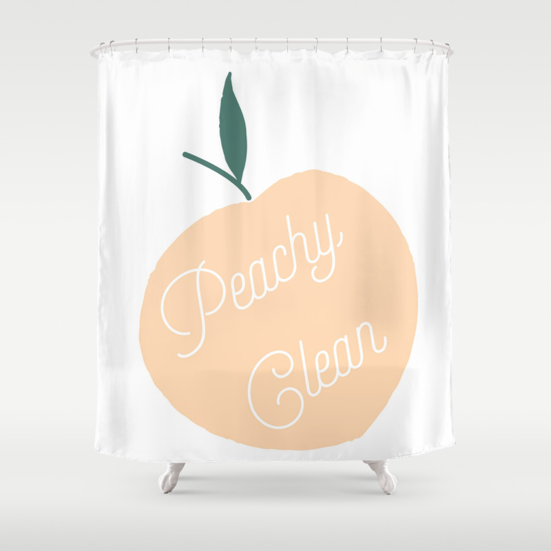 Peachy Clean Shower Curtain By Mwavery23 Society6
