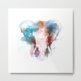 Elephant head / Abstract animal portrait. Metal Print
