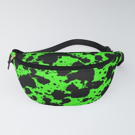 Bright Green and Black Leopard Style Paint Splash Funny Pattern Fanny Pack