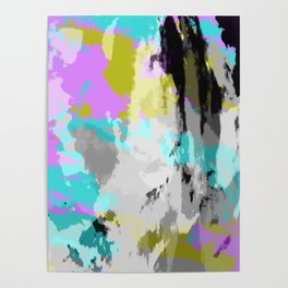Colorful Abstract Retro Tie-Dye Art Pattern - Kameko Poster