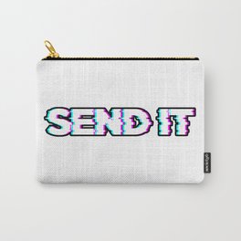 Send It Glitch Text Carry-All Pouch