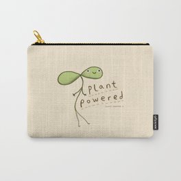 Plant Powered Carry-All Pouch | Vegan, Animal, Herbivore, Green, Eco, Plant, Plantpowered, Animalrights, Seedling, Nature 