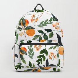 Orange Grove Backpack | Orange, Grove, Greenery, Painting, Leaf, Boho, Kitchen, Oranges, Print, Pattern 