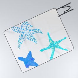 Enchanting Starfish - Blue Palette Picnic Blanket