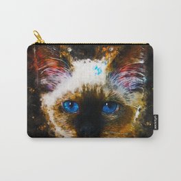 holy birma cat blue eyes splatter watercolor Carry-All Pouch | Furry, Young, Fur, Longhair, Birman, Kitten, Holybirma, Cats, Nature, Kitty 