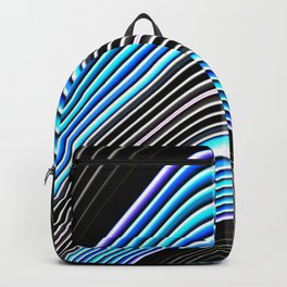 Blue Points - Geometric Art  Backpack | Arrowsup, Pointingup, Digital, Teal, Sacredgeometry, Lines, Graphicdesign, Arrows, Blue, Points 