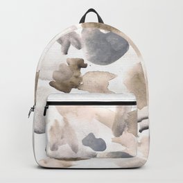 180630 Abstract Watercolour Black Brown Grey Neutral 17| Watercolor Brush Strokes Backpack | Valourine, Nordic, Painting, Wintergrey, Aestheticwinter, Grey, Black, Abstractwatercolour, Scandic, Aesthetic 