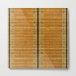 "Simple Oriental Curtains (Orange)" Metal Print | Warm, Ochershades, Lines, Textureburlap, Beige, Watercolor, Kiki, Geometric, Mar Marina, Yellow 