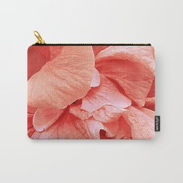 Salmon Hibiscus II Carry-All Pouch | Canvas, Abstract, Artprints, Photo, Floral, Botanical, Blossom, Salmon, Floral Print, Petals 