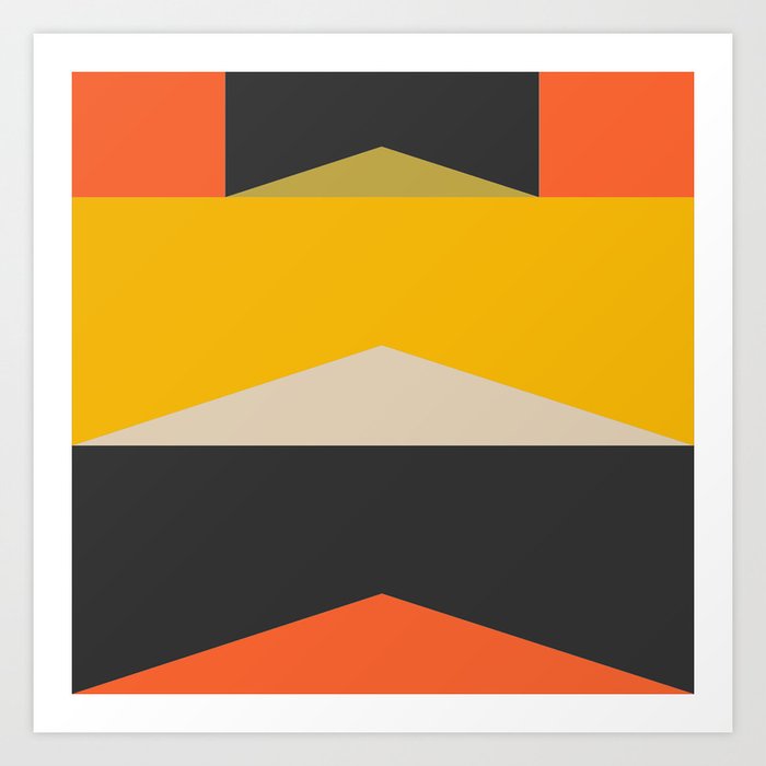 Stackables Abstract Art Geometric Shapes Art Print By Itaya