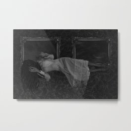 Waking Dream Metal Print | Sleep, Victorian, Scary, Black and White, Float, Vintage, Frame, Dream, Photo, Nightmare 
