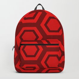 Red Honeycomb Backpack | Simple, Colorful, Modern, Colourful, Art, Decor, Graphicdesign, Pattern, Symbol, Trend 