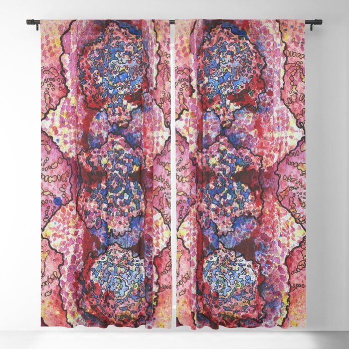 Stain 20 Blackout Curtain | Painting, Acrylic, Crochet, Doily, Lace, Mandala, Fine-art, Painting, Abstract, Color