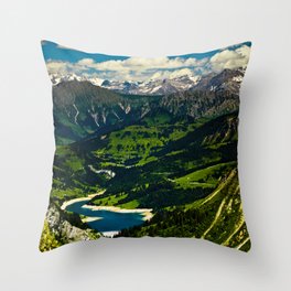 Swiss Alps Throw Pillow