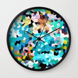 Colorful Moments Wall Clock | Digital, Graphite, Vector, Awesomepattern, Graphicdesign, Modernart, Squaredesign, Colorfulart, Colorshapes, Beautifultexture 