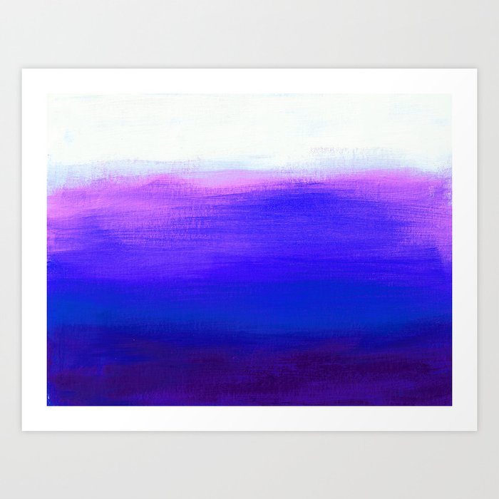 Peace 1 Blue Landscape Abstract Art Print By Laurabethlove Society6