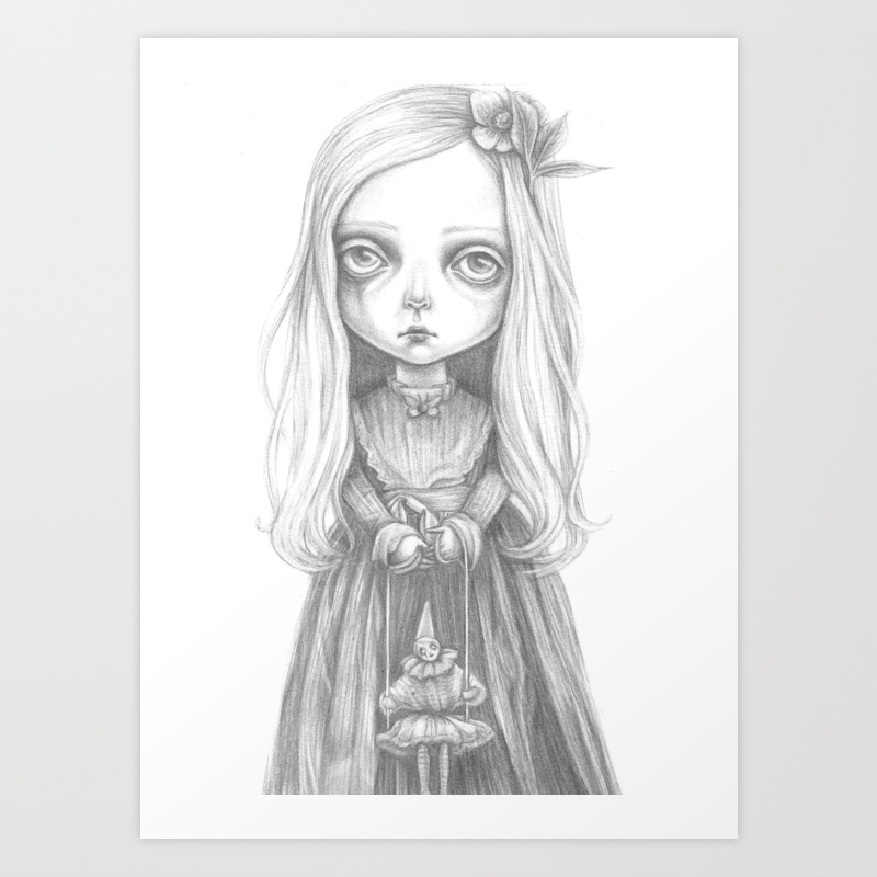 creepy little girl drawings
