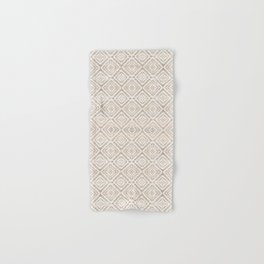 White Farmhouse Rustic Vintage Geometric Moroccan Fabric Style Hand & Bath Towel
